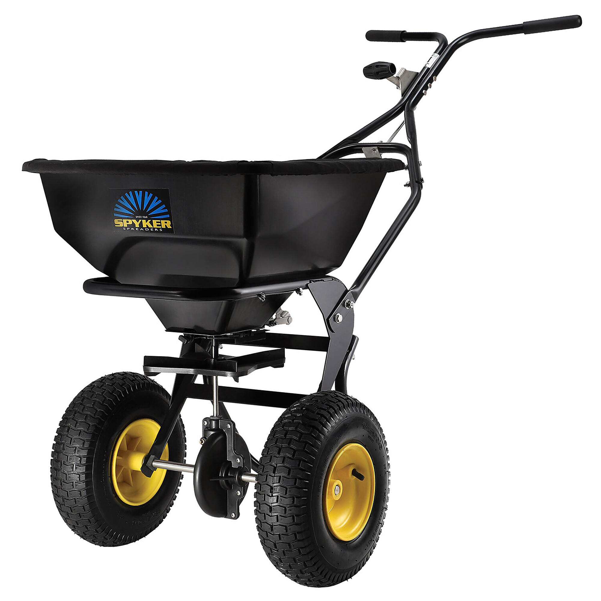 Spyker ERGO-Pro Walk-Behind Broadcast Spreader, 50-Lb. Capacity, Model# SPY50L-1P